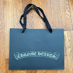 Chrome Hearts black paper shopping bag